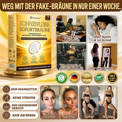 🔥 𝗡𝗮𝘁𝗿𝗮𝘃𝗼𝗿® Mikronadel-Bräunungspflaster: Natürlicher Bronze-Glow ohne UV & DHA