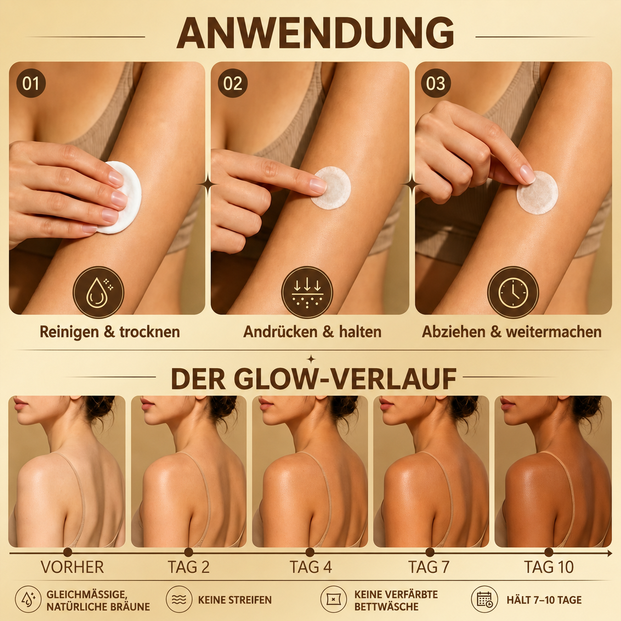 🔥 𝗡𝗮𝘁𝗿𝗮𝘃𝗼𝗿® Mikronadel-Bräunungspflaster: Natürlicher Bronze-Glow ohne UV & DHA
