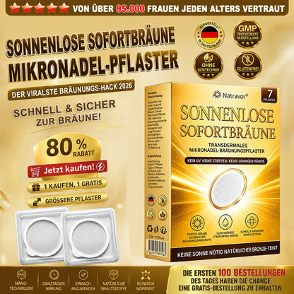 🔥 𝗡𝗮𝘁𝗿𝗮𝘃𝗼𝗿® Mikronadel-Bräunungspflaster: Natürlicher Bronze-Glow ohne UV & DHA