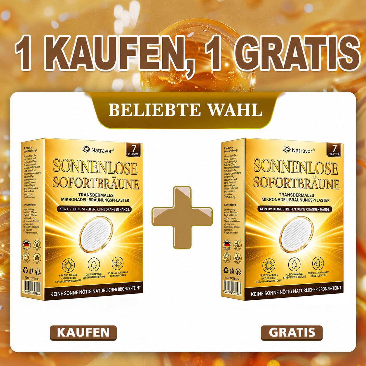 🔥 𝗡𝗮𝘁𝗿𝗮𝘃𝗼𝗿® Mikronadel-Bräunungspflaster: Natürlicher Bronze-Glow ohne UV & DHA