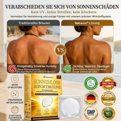 🔥 𝗡𝗮𝘁𝗿𝗮𝘃𝗼𝗿® Mikronadel-Bräunungspflaster: Natürlicher Bronze-Glow ohne UV & DHA