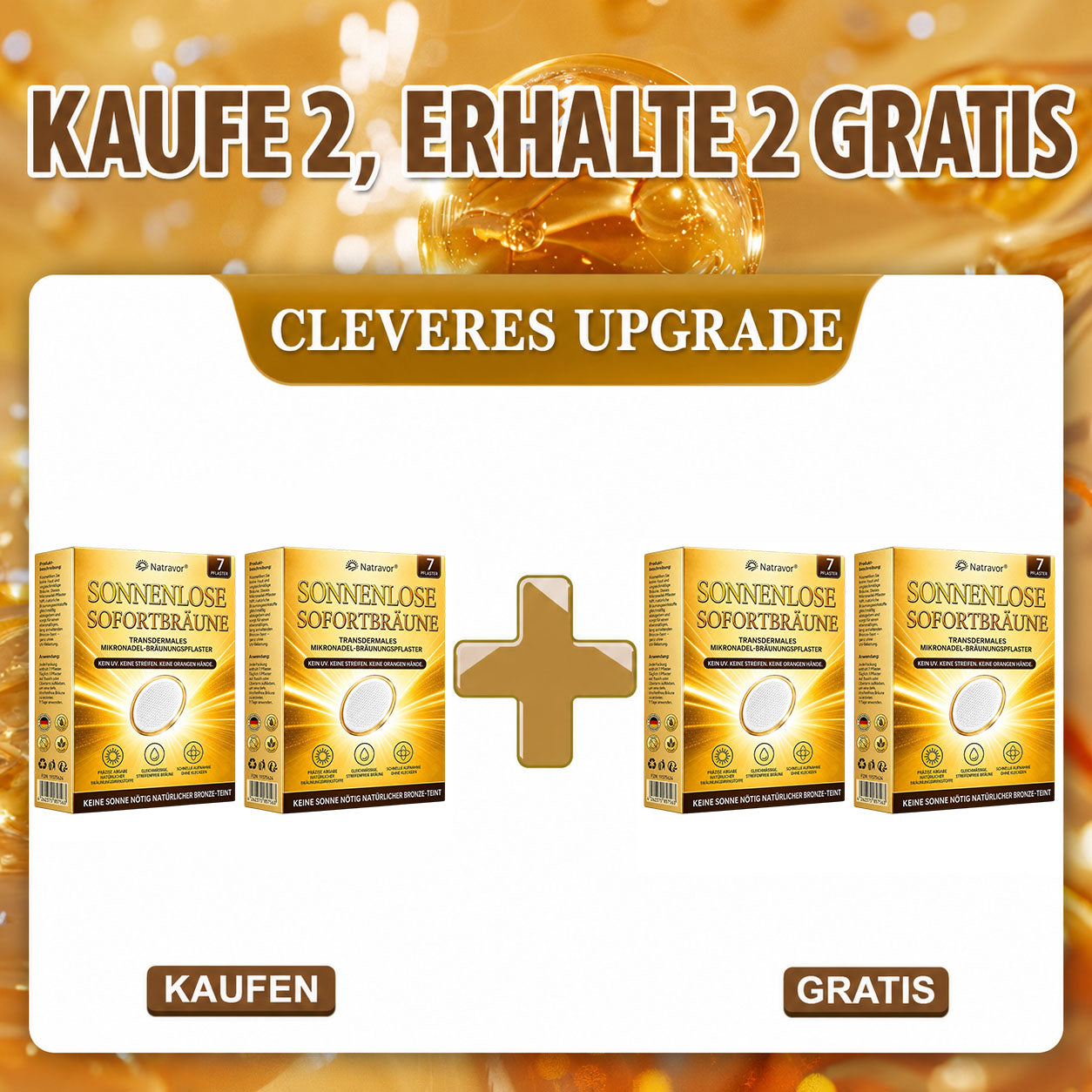 🔥 𝗡𝗮𝘁𝗿𝗮𝘃𝗼𝗿® Mikronadel-Bräunungspflaster: Natürlicher Bronze-Glow ohne UV & DHA