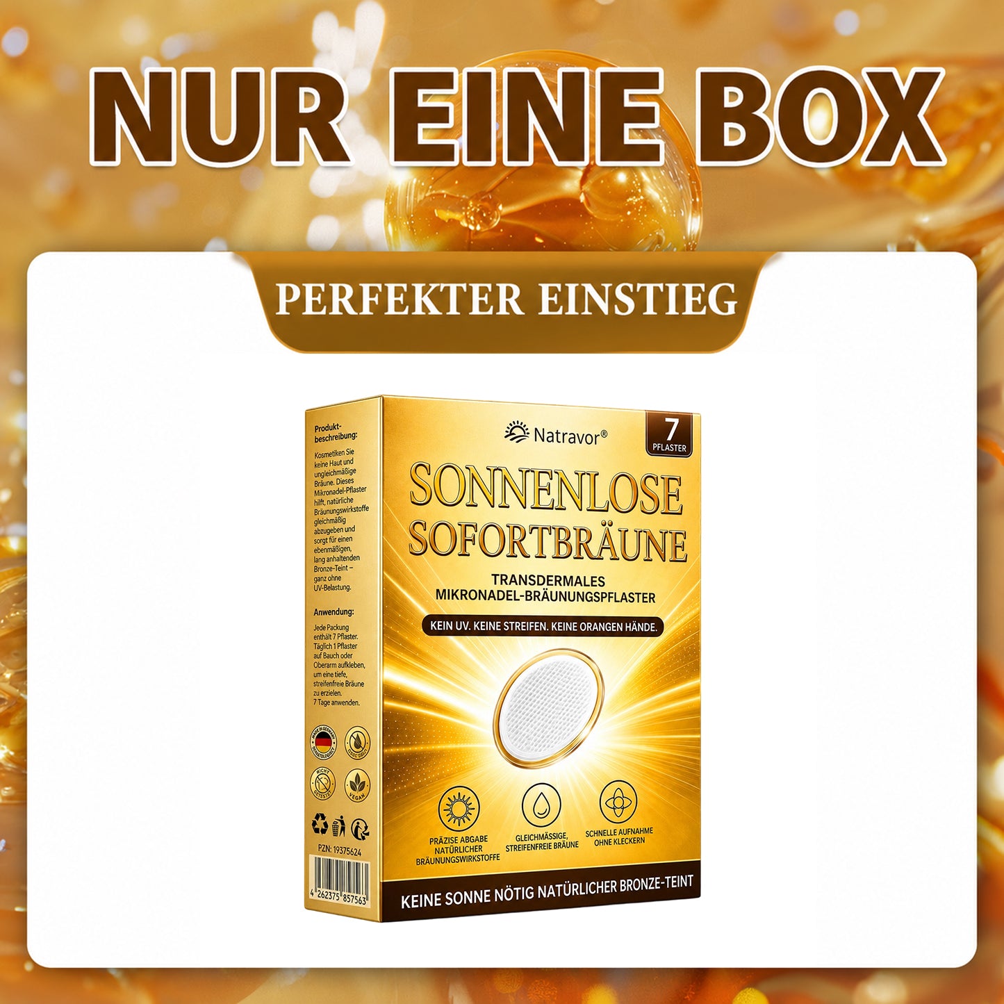 🔥 𝗡𝗮𝘁𝗿𝗮𝘃𝗼𝗿® Mikronadel-Bräunungspflaster: Natürlicher Bronze-Glow ohne UV & DHA