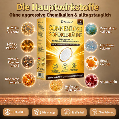 🔥 𝗡𝗮𝘁𝗿𝗮𝘃𝗼𝗿® Mikronadel-Bräunungspflaster: Natürlicher Bronze-Glow ohne UV & DHA